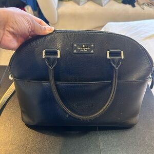 Kate Spade Black Textured Satchel